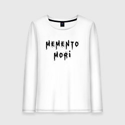 Женский лонгслив Memento Mori Помни о Смерти Надпись
