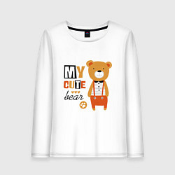 Женский лонгслив МОЙ МИЛЫЙ МИШКА MY CUTE BEAR