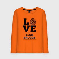 Лонгслив хлопковый женский Club Brugge Love Классика, цвет: оранжевый