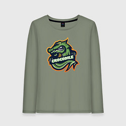 Женский лонгслив Крокодил Дракон