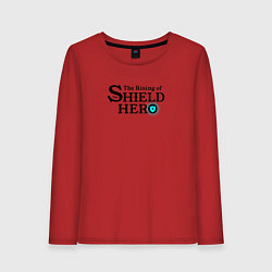 Лонгслив хлопковый женский The Rising of the Shield Hero logo black color, цвет: красный