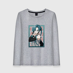 Лонгслив хлопковый женский Hatsune Miku Drain, цвет: меланж