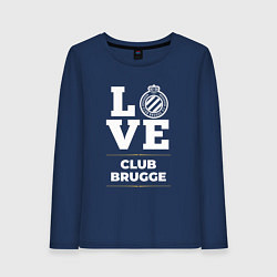 Лонгслив хлопковый женский Club Brugge Love Classic, цвет: тёмно-синий