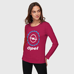 Лонгслив хлопковый женский Opel в стиле Top Gear, цвет: маджента — фото 2