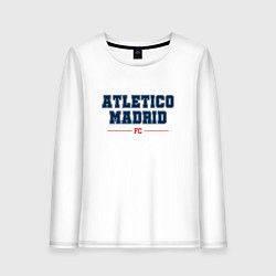 Лонгслив хлопковый женский Atletico Madrid FC Classic, цвет: белый