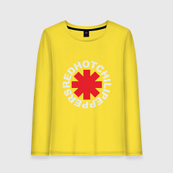 Лонгслив хлопковый женский Peppers - Logo, цвет: желтый