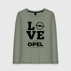 Лонгслив хлопковый женский Opel Love Classic, цвет: авокадо