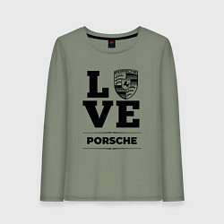 Лонгслив хлопковый женский Porsche Love Classic, цвет: авокадо