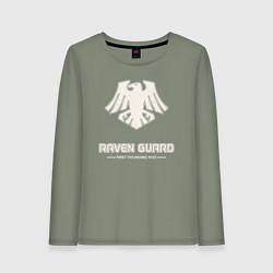 Лонгслив хлопковый женский Гвардия ворона лого винтаж, цвет: авокадо