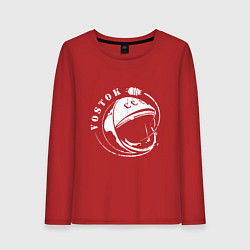 Лонгслив хлопковый женский Vostok Gagarin, цвет: красный