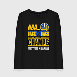 Лонгслив хлопковый женский GOLDEN STATE WARRIORS NBA CHAMPION, цвет: черный