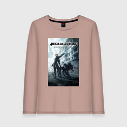 Лонгслив хлопковый женский Metal Gear Rising Revengeance - poster, цвет: пыльно-розовый