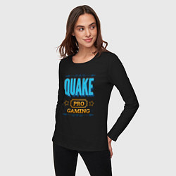 Лонгслив хлопковый женский Игра Quake pro gaming, цвет: черный — фото 2