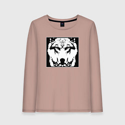 Лонгслив хлопковый женский Fenrir giant wolf, цвет: пыльно-розовый