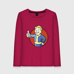 Лонгслив хлопковый женский Vault boy like, цвет: маджента