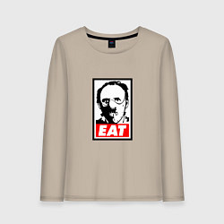 Лонгслив хлопковый женский Молчание ягнят, цвет: миндальный