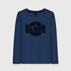 Лонгслив хлопковый женский Реал Мадрид ФК, цвет: тёмно-синий