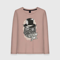 Лонгслив хлопковый женский Steam owl, цвет: пыльно-розовый