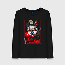 Лонгслив хлопковый женский Nuka - cola girl, цвет: черный