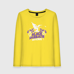 Лонгслив хлопковый женский Black sabbath логотип группы, цвет: желтый