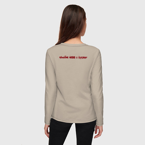 Женский лонгслив Pudge Butcher of Dota 2 / Миндальный – фото 4