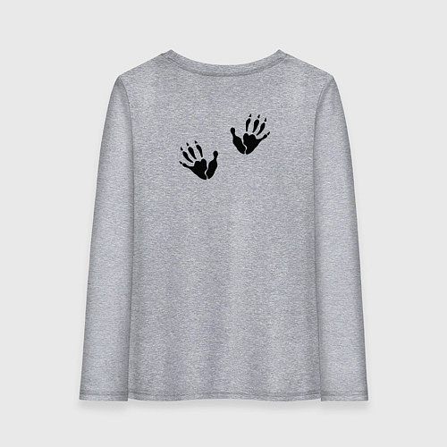 Женский лонгслив Удивлённый опоссум / Меланж – фото 2