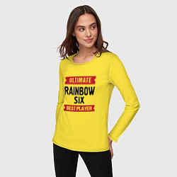 Лонгслив хлопковый женский Rainbow Six: Ultimate Best Player, цвет: желтый — фото 2