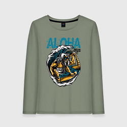 Женский лонгслив Зевс серфингист