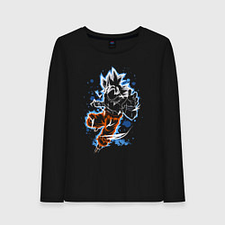 Лонгслив хлопковый женский Dragon Ball - Son Goku - neon, цвет: черный