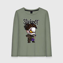 Лонгслив хлопковый женский Slipknot - art, цвет: авокадо