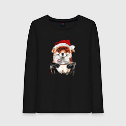 Женский лонгслив Christmas smile foxy