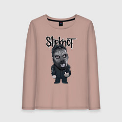 Лонгслив хлопковый женский Седьмой Slipknot, цвет: пыльно-розовый