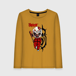 Лонгслив хлопковый женский Slipknot fan, цвет: горчичный