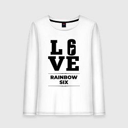 Лонгслив хлопковый женский Rainbow Six love classic, цвет: белый