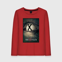 Лонгслив хлопковый женский X - Files poster, цвет: красный