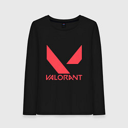 Лонгслив хлопковый женский Valorant - logo, цвет: черный