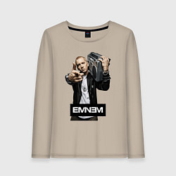 Лонгслив хлопковый женский Eminem boombox, цвет: миндальный