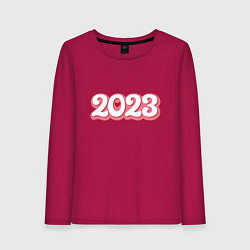 Лонгслив хлопковый женский Love 2023, цвет: маджента