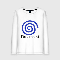 Лонгслив хлопковый женский Sega dreamcast, цвет: белый
