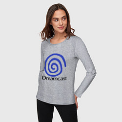Лонгслив хлопковый женский Sega dreamcast, цвет: меланж — фото 2