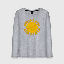 Лонгслив хлопковый женский Лучшее в мире такси, цвет: меланж