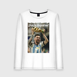 Женский лонгслив Lionel Messi - world champion - Argentina