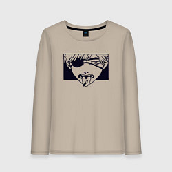 Лонгслив хлопковый женский Дерзкий Дэндзи, цвет: миндальный