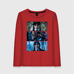 Женский лонгслив Эмоции Уэнсдэй