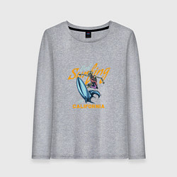 Женский лонгслив Лучший серфинг в Калифорнии