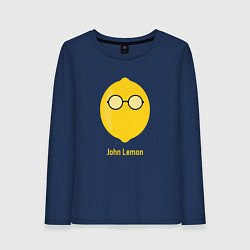 Лонгслив хлопковый женский John Lemon, цвет: тёмно-синий