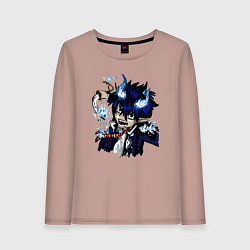 Лонгслив хлопковый женский Яростный Рин, цвет: пыльно-розовый
