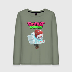 Лонгслив хлопковый женский Фризи, цвет: авокадо