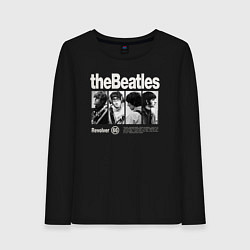 Лонгслив хлопковый женский The Beatles rock, цвет: черный
