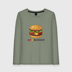 Лонгслив хлопковый женский VAGBURGER, цвет: авокадо